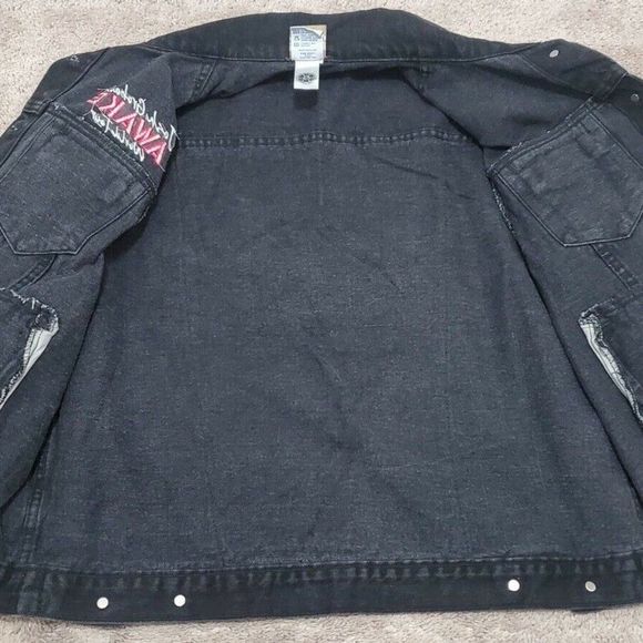 Josh Groban Awake Tour Black Denim Jean Jacket Button Front Womens Size L - Picture 3 of 8